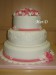 -Svatební dort v  bílo-růžovém